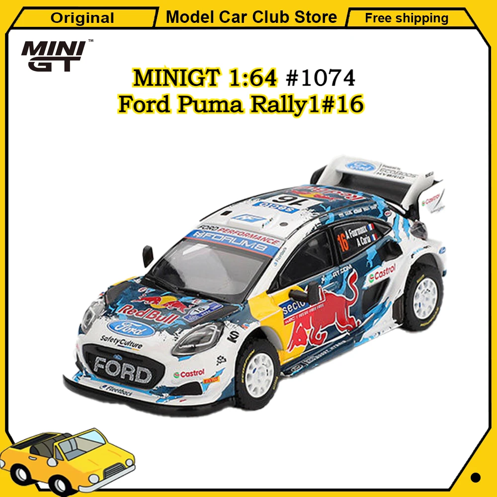 

Миниатюрная модель Ford Puma Rally1 в масштабе 1:64 # Модель автомобиля Red Bull M-Sport Ford WRT2024 MGT01074-CH, литая под давлением, коллекционная миниатюрная модель из сплава