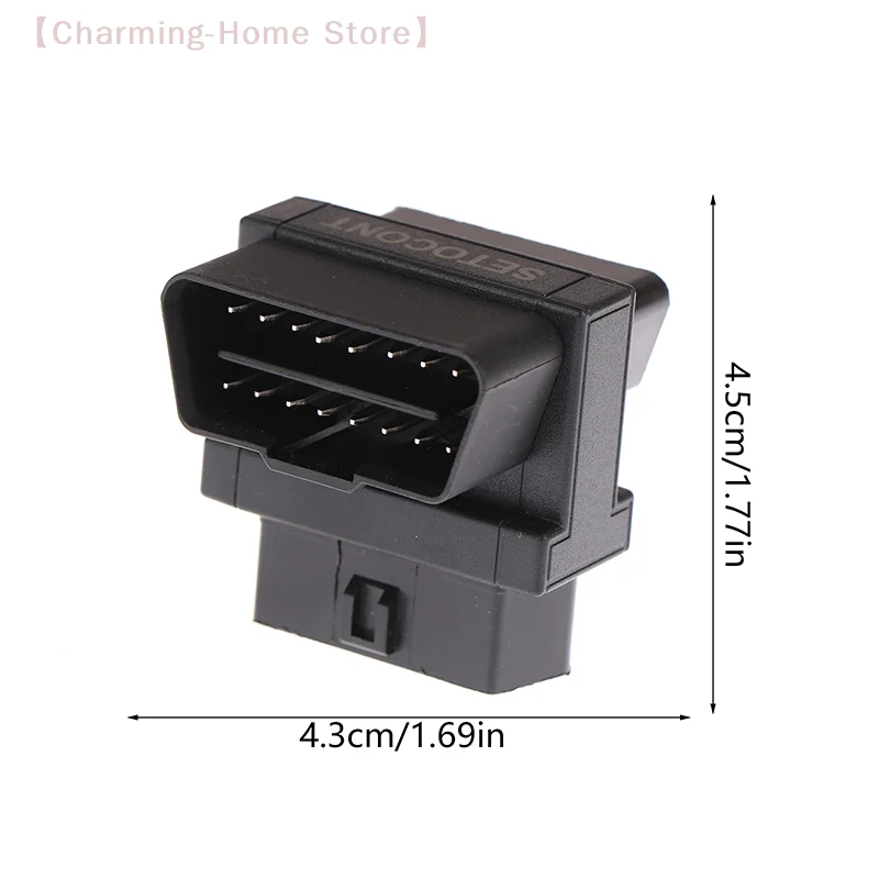 【M】Convertidor de cable OBDII Adaptador OBD2 macho de 16 pines a 2 hembra para extensor de diagnóstico