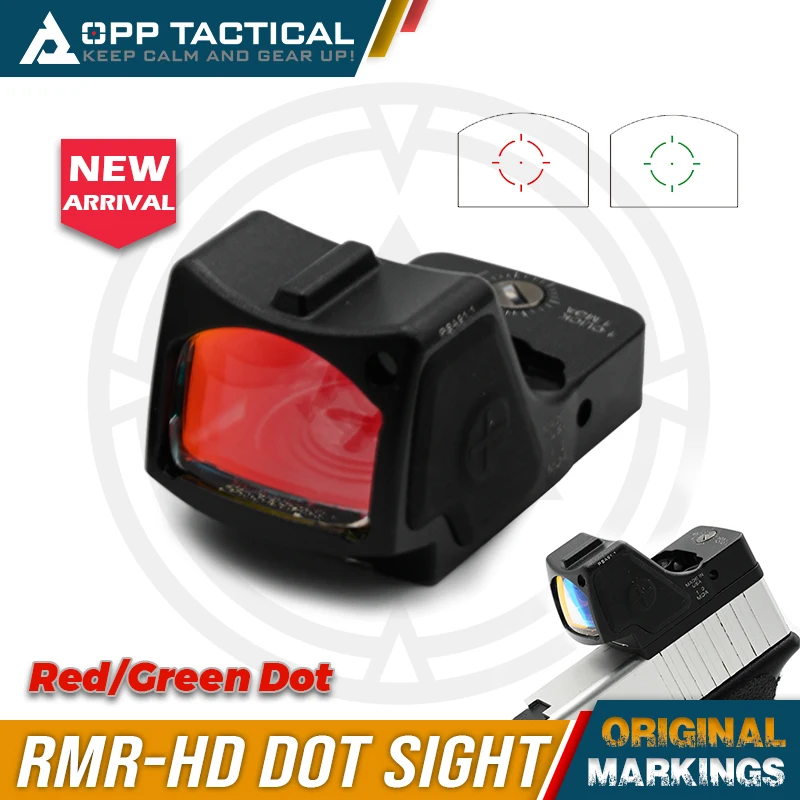 

Tactical RMRHD Reflex Sight 1X Red Dot Sight 32MOA For Airsoft Multi Coated Lenses Fit Picatinny Rail/Mount for GLOCK Airsoft