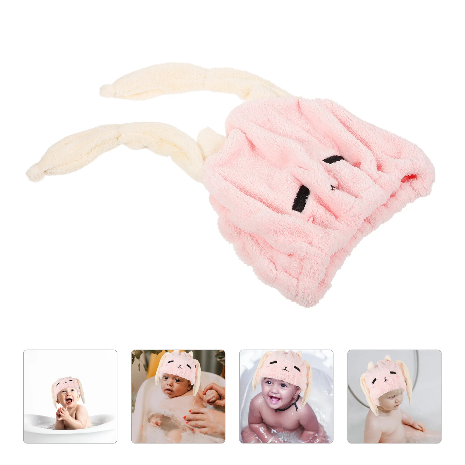 

Towel Wrap Hair Drying Cap for Kids Soft Absorbent Microfiber Hat Fast Dry Lightweight Easy Use Cute Design for Girls Boys
