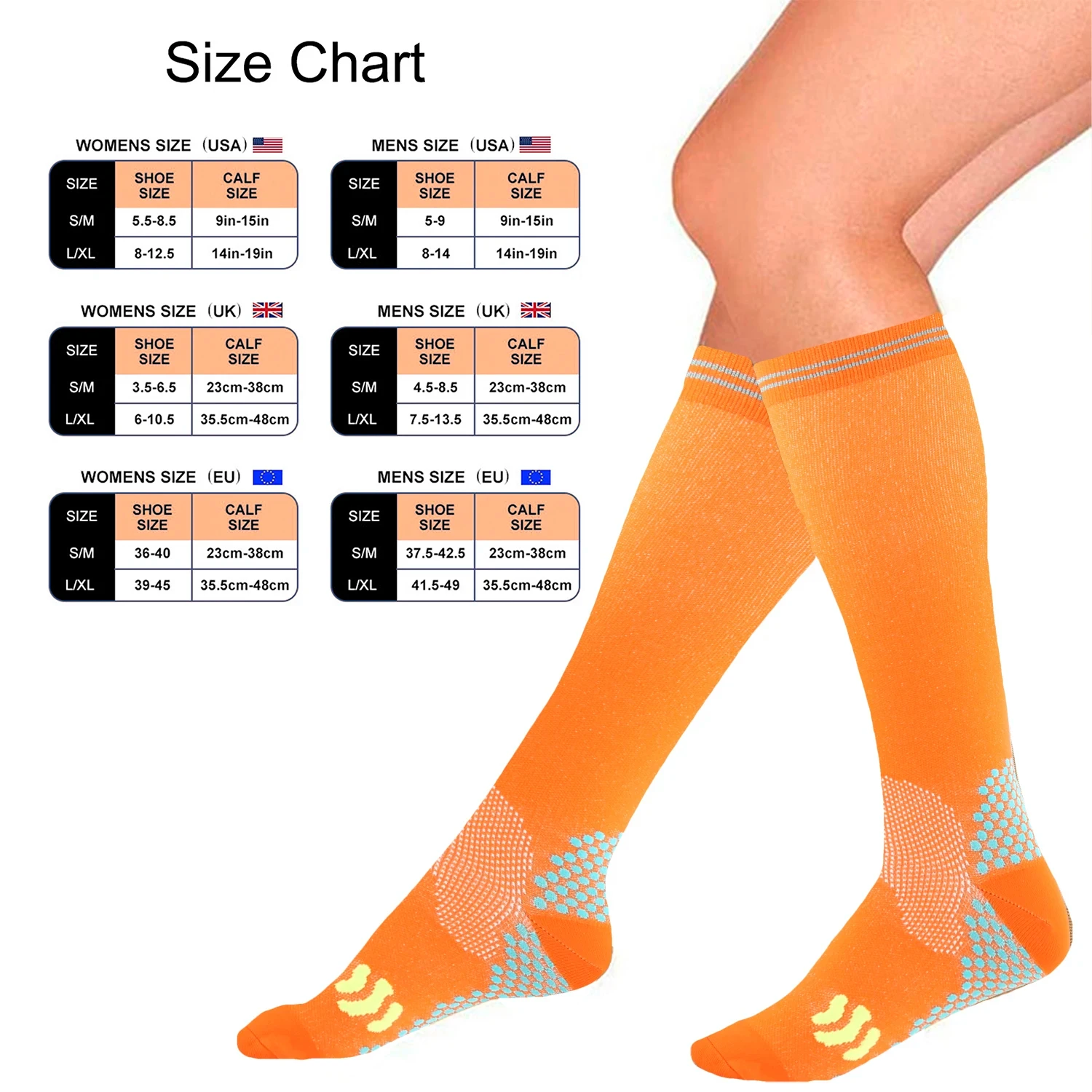 Running Men's Compression Socks Varicose Veins Football Bikes 20-30mmhg Sports Socks Women's Anti Fatigue Pregnancy Nurse Socks