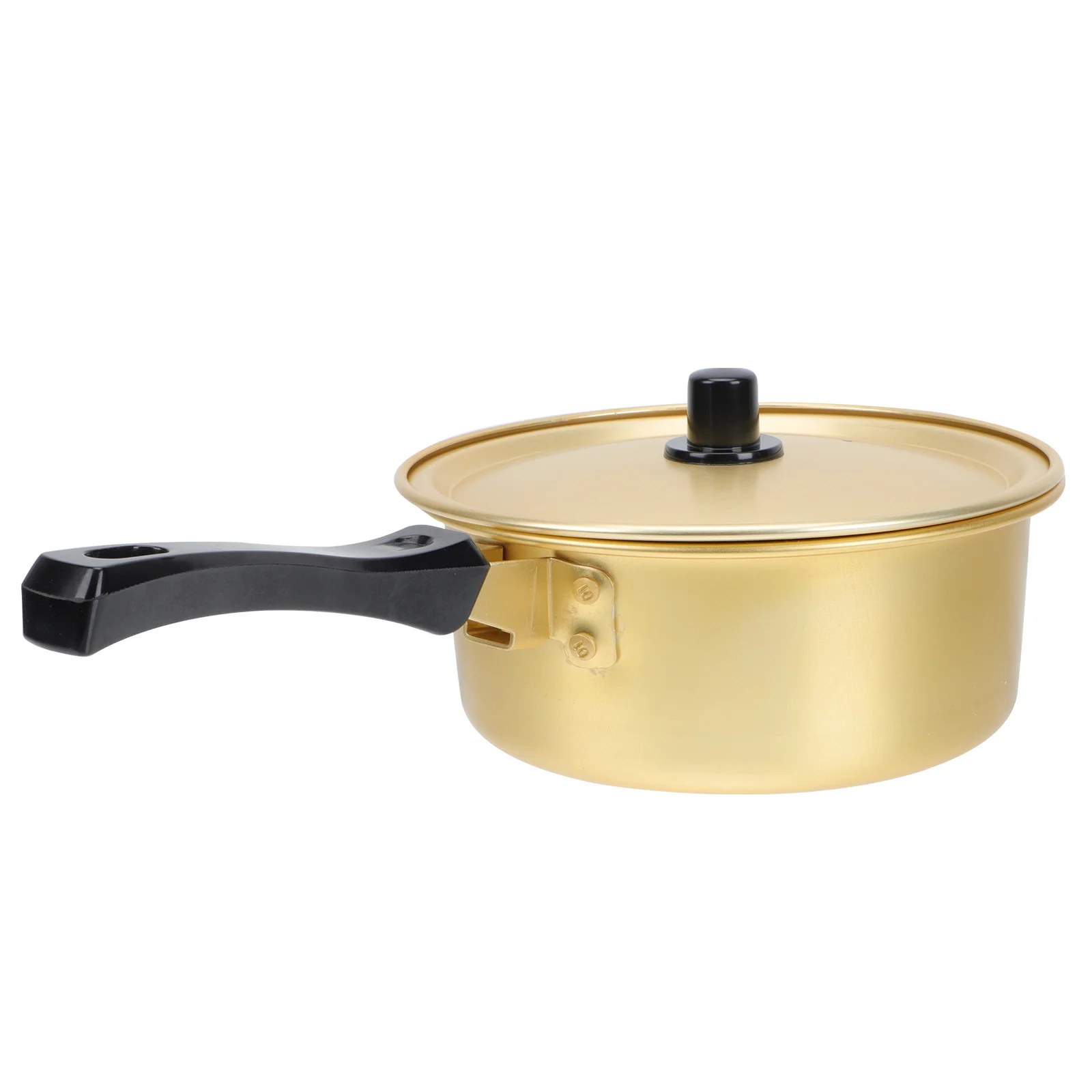 

1Pcs Korean Ramen Pot Golden Stockpot Single Handle Household Kitchen Supply Instant Noodle Cooker Soup Stew Pot Heat Resistant