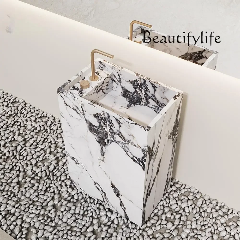 

aQ X French Vintage Bulgari White Pedestal Basin For Outdoor, Balcony, Villa & Resort Bathroom Sink - Freestanding Ceramic Washb