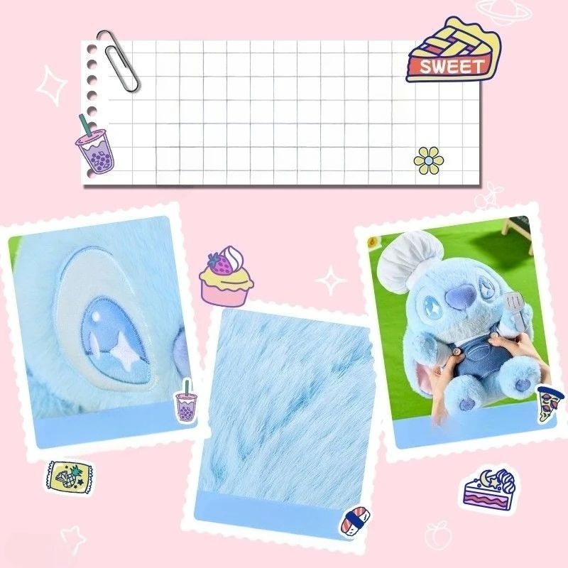 ตุ๊กตาสติทช์ซีรีส์ปาร์ตี้อาหารน่ารักจากมินิโซ ตุ๊กตาสติทช์อนิเมะน่ารักสำหรับสาวๆ ของเล่นตุ๊กตาขนนุ่ม ของตกแต่ง ของขวัญวันเกิดสำหรับเด็กผู้หญิง