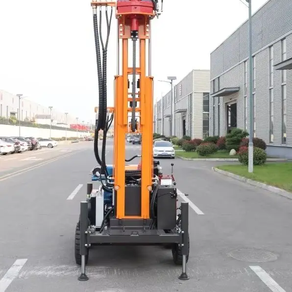 Customized 200M Deep Bore Drilling Wheel Crawler Diesel Hydraulic Portable Wide Working Range Deep Water Well Drilling Rig