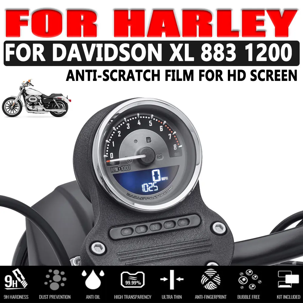 Protector de pantalla de película de protección contra rayaduras de panel de motocicleta para Harley Davidson Sportster XL 883 XL 1200 XL1200 XL883