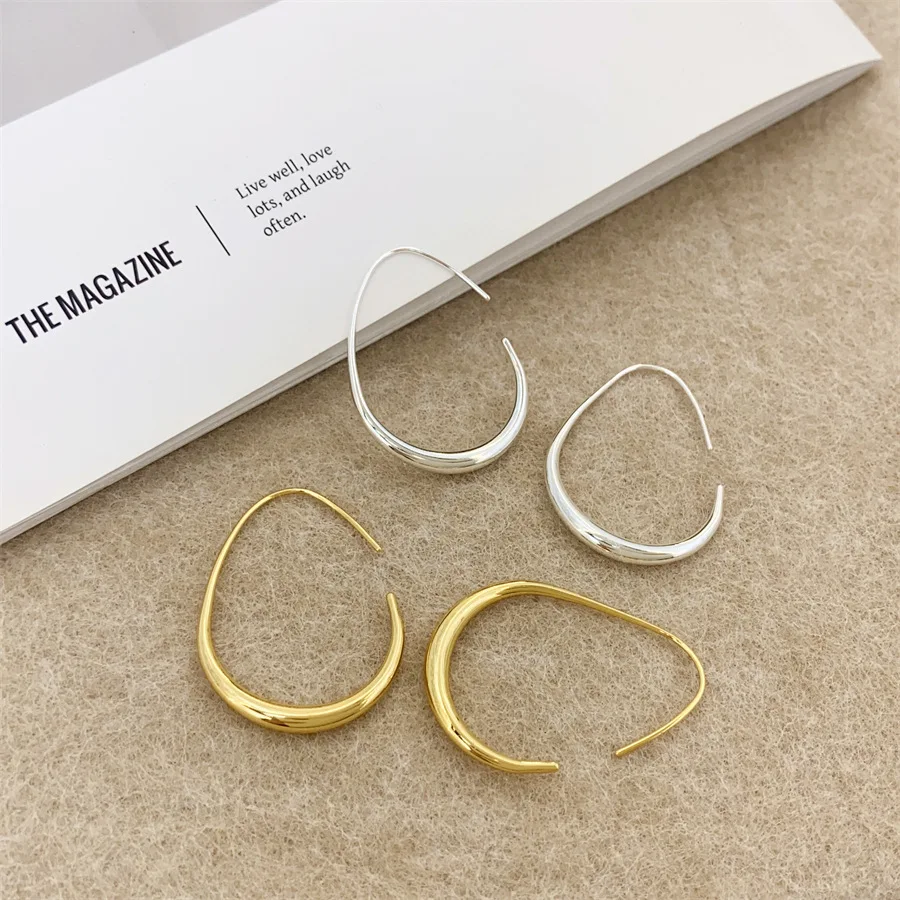 

Hot Sale Geometric Oval Hoop Earrings for Women Simple Desgin Earrings Party Wedding Fashion Jewelry Accessories