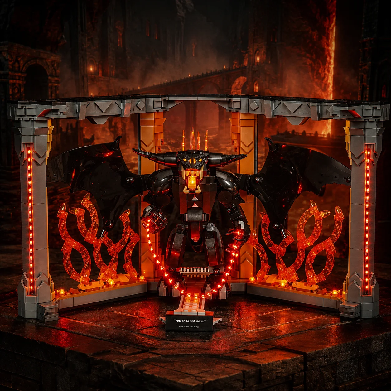 HPROSPER LED-Licht für Lego 10367 Icons Der Herr der Ringe: Balrog Book Nook Bausteine Modell (Lego-Set NICHT im Lieferumfang enthalten)