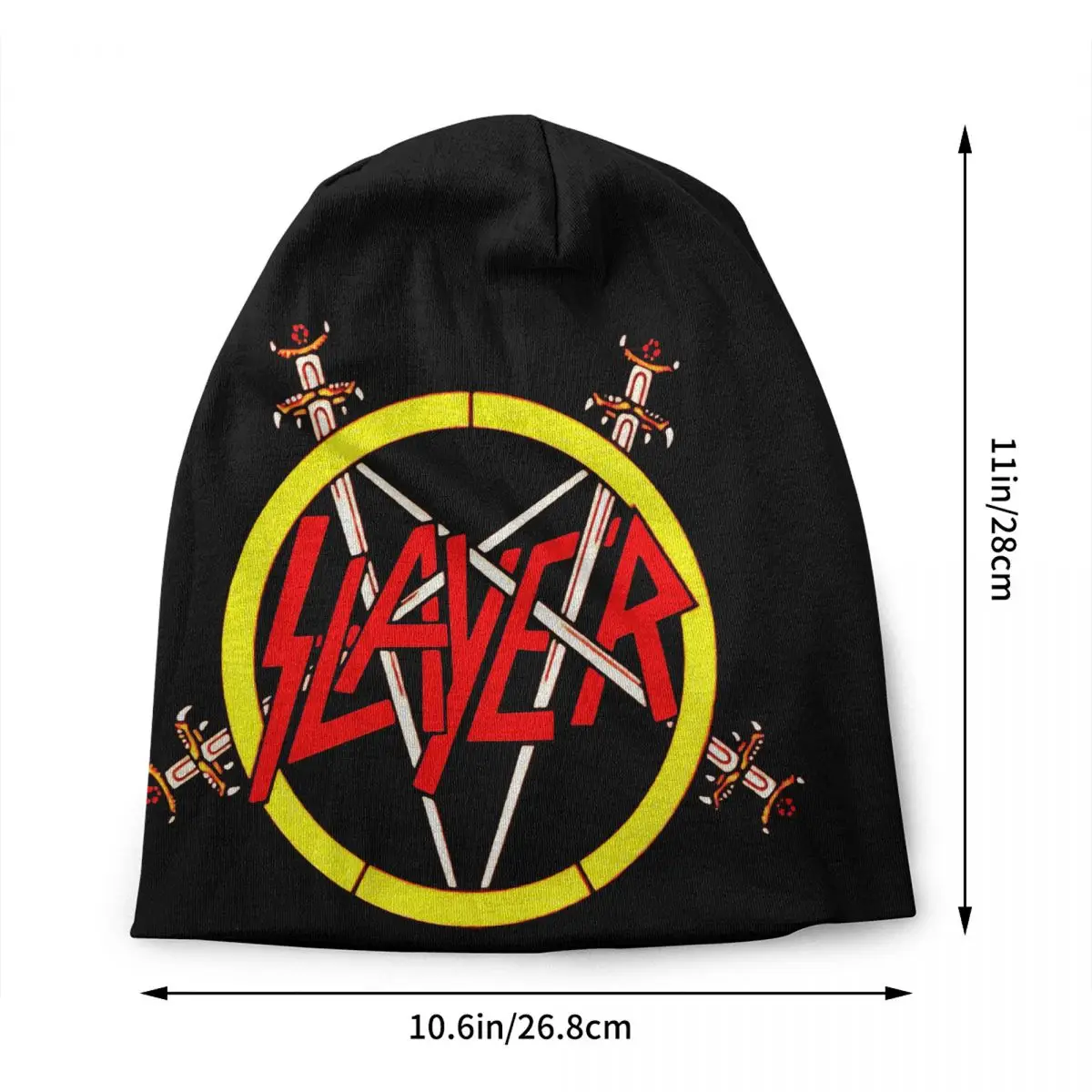 Custom Slayers Logo Skullies Beanies Caps Hip Hop Winter Warm Men Women Knitting Hats Unisex Adult Heavy Metal Rock Bonnet Hats