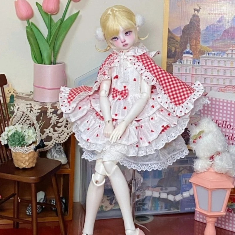 1/3 1/4 1/6 poppenkleding voor 60/45/30cm Bjd pop prinses jurk meisje speelgoed aankleden speelhuis mode pop accessoires, geen pop