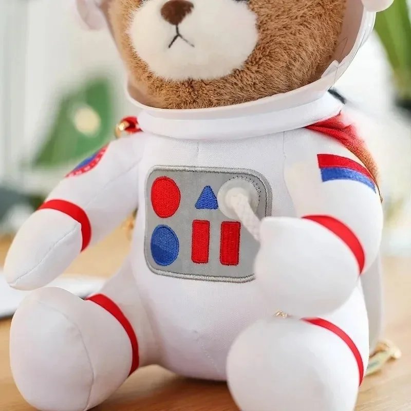 Oso de peluche espacial de 30CM, juguetes de peluche de astronauta, mochila, caja de regalo, decoración, bolso escolar para niños, muñeca, decoración del hogar, regalos de navidad