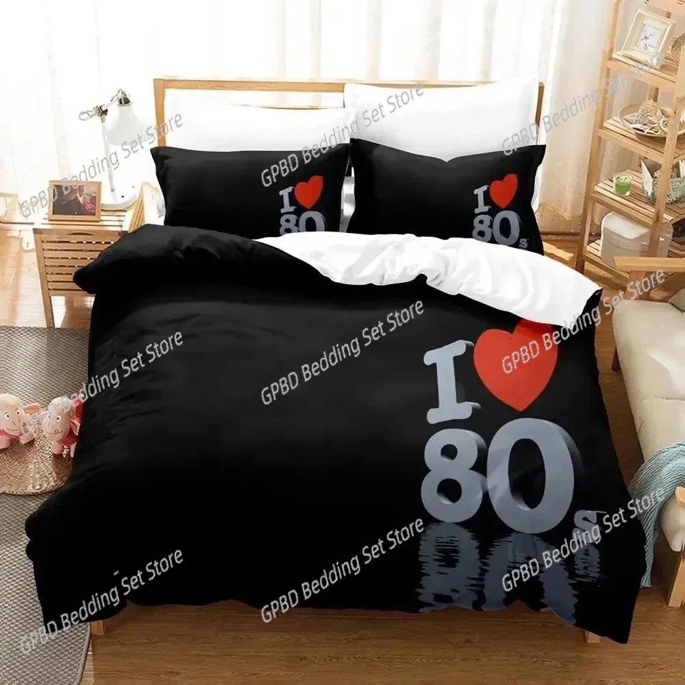 

TV series I Love The 80s Logo Bedding Set Single Twin Double Queen King Cal King Size Bed Linen Set