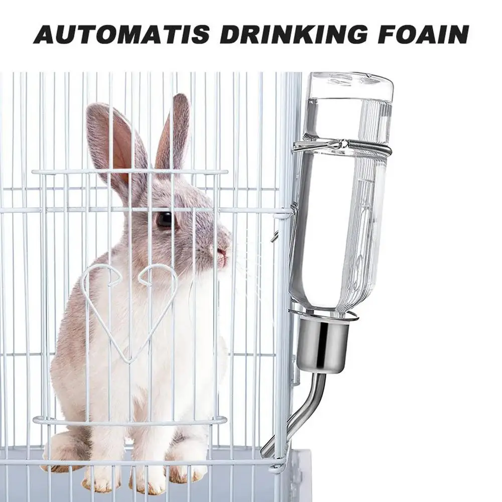 180/350ml Small Animal Drinker Auto Drinking Fountain Easy Installation Hangable Water Bottle For Chinchilla Guinea Pig Hamster