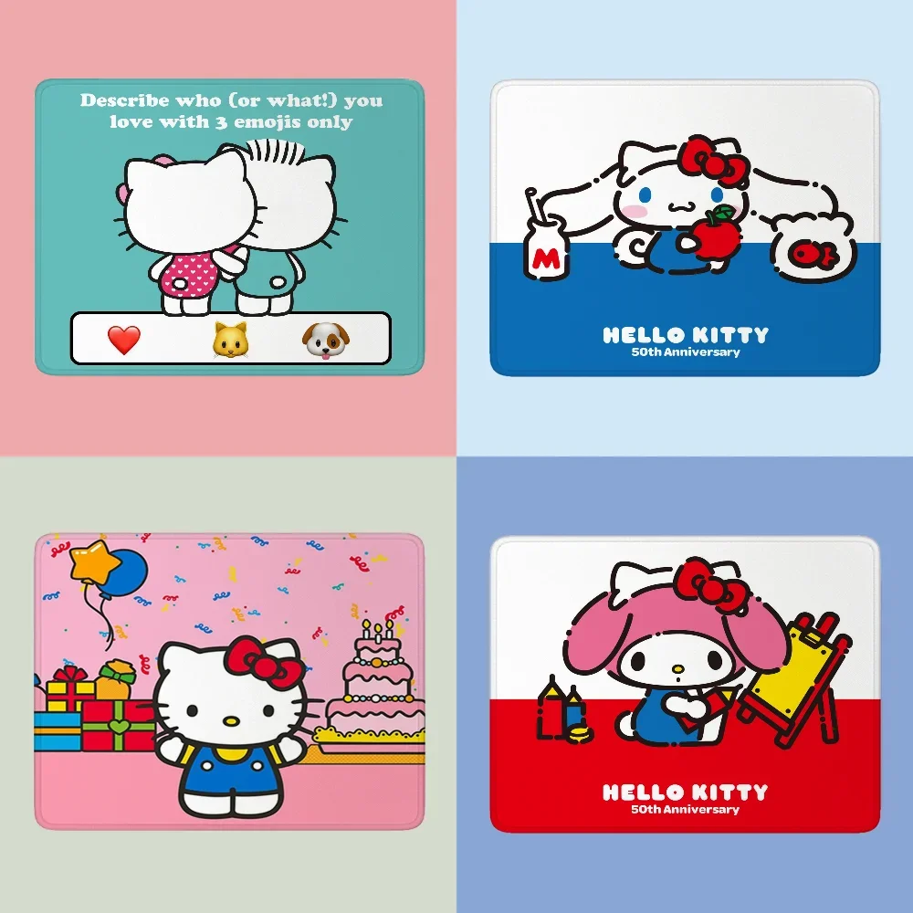 

Новый маленький кожаный коврик для мыши Hello Kitty Sanrio, коврик для мыши на компьютерный стол, аксессуары, милый настольный коврик Kawaii, игровая скатерть