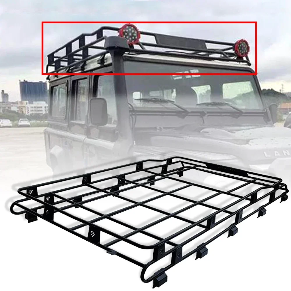 

offroad 4x4 car universal aluminum alloy roof rack luggage carrier fit for landrover defender 110