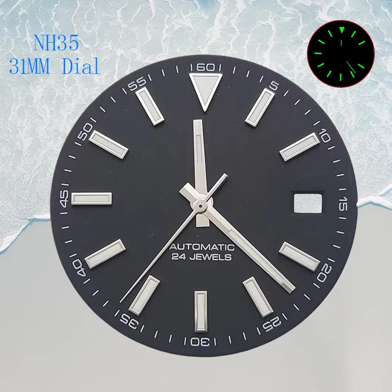 

31 mm NH35 dial hands, NH35 NH36 mechanical movement dial, Datejust dial accessories, modification parts, luminous dial.