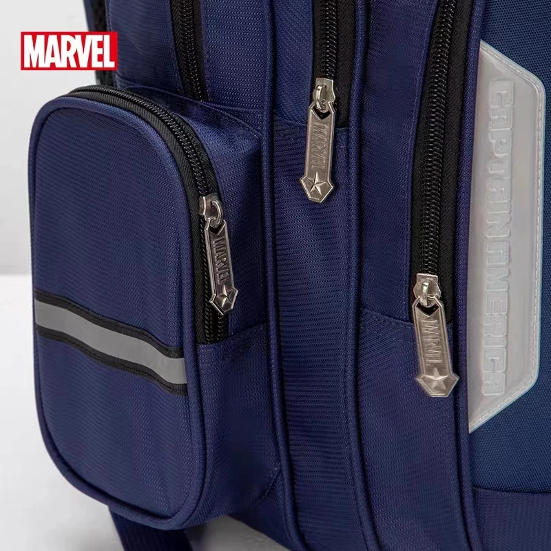 Disney Marvel Boy School Bag Grade 1-3 Spider Man Captain America Primary Student Shoulder Orthopedic Backpack Mochilas Escolare