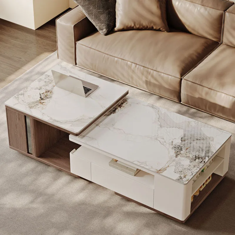 Modern Designer Side Table Decoration Living Room Moving Writing Dinner Coffee Table Drawers Kaffee Tische Trendy Furniture