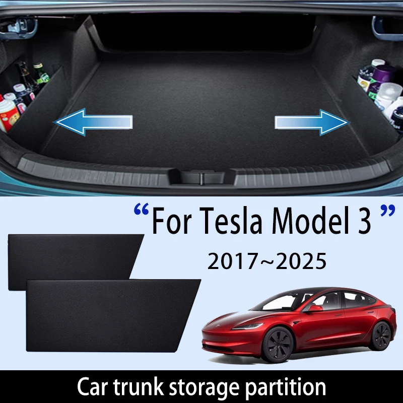 

Car Accessories For Tesla Model 3 2017~2025 2020 2022 2023 Trunk Storage Partition Multifunction Storage Auto Interior Parts