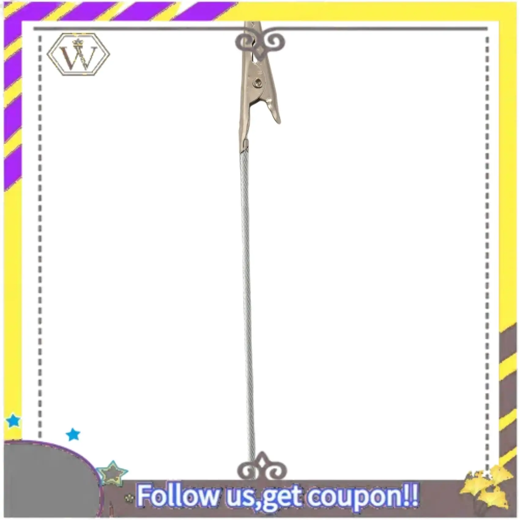 New 10 X Crocodile Metal Clips With Wire Stalk Alligator Clamps For Memo Note Card Holders