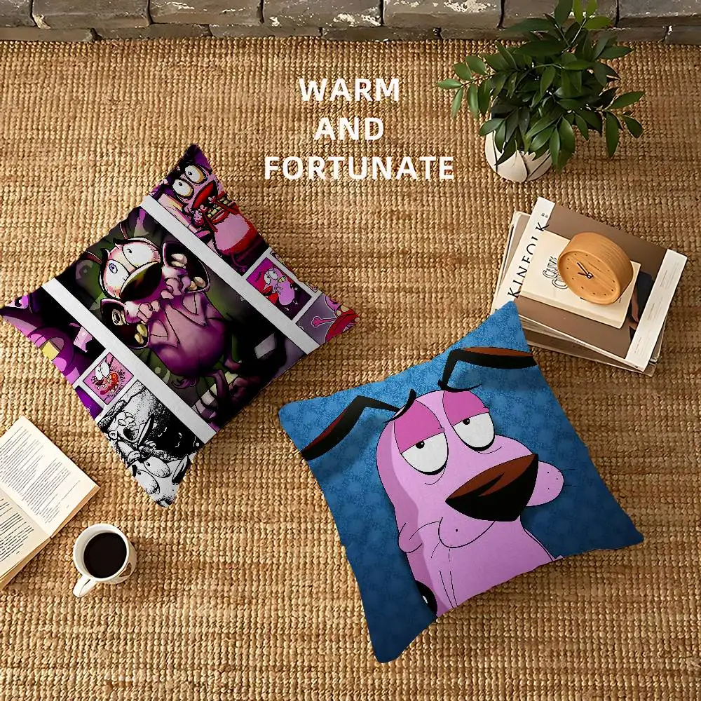 أنيمي كوميديا C-الجاعة C-cowardly الكلب غرزة محظوظ التنين وسادة غطاء أريكة غطاء الوسادة غرفة المنزل الديكور الأطفال هدية