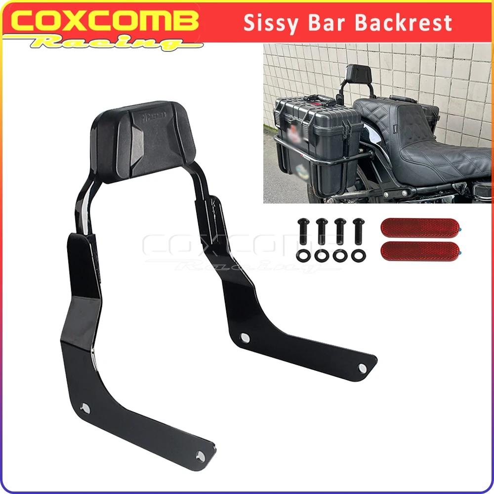 

Club Style Backrest Motorcycle Sissy Bar Pad Seat Detachable Passenger Backrest For Harley Softail Fat Bob FXFB 114 FXFBS PAZOMA