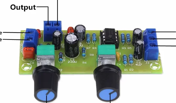 DC 10-24V subwoofer preamplifier 22Hz-300Hz frequency filter board for Diy kit