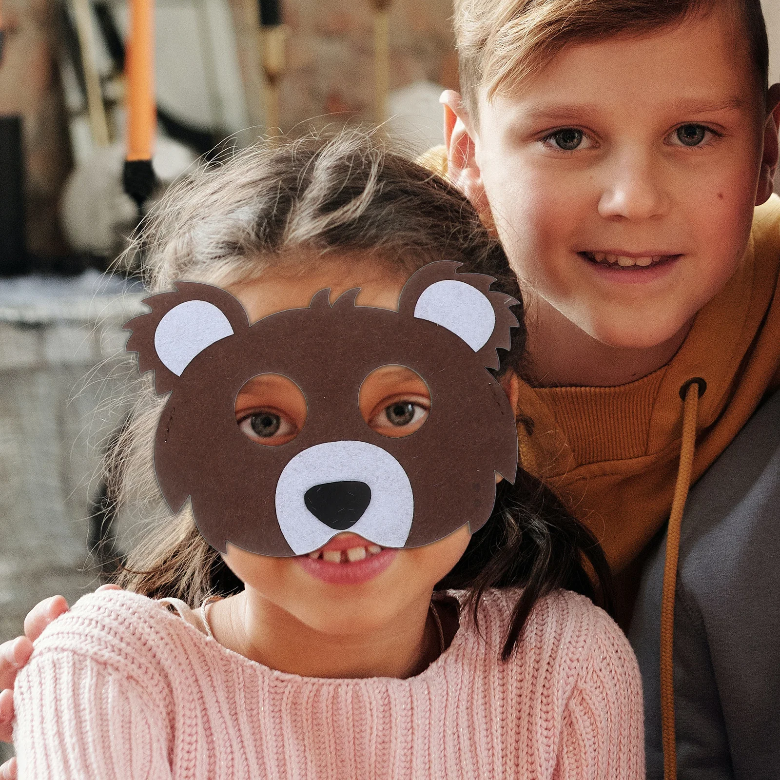 

Cartoon Felt Animal Masks 10 Pcs Kids Face Cover Set for Birthday Party Decoration Photo Props Jungle Theme Baby Shower