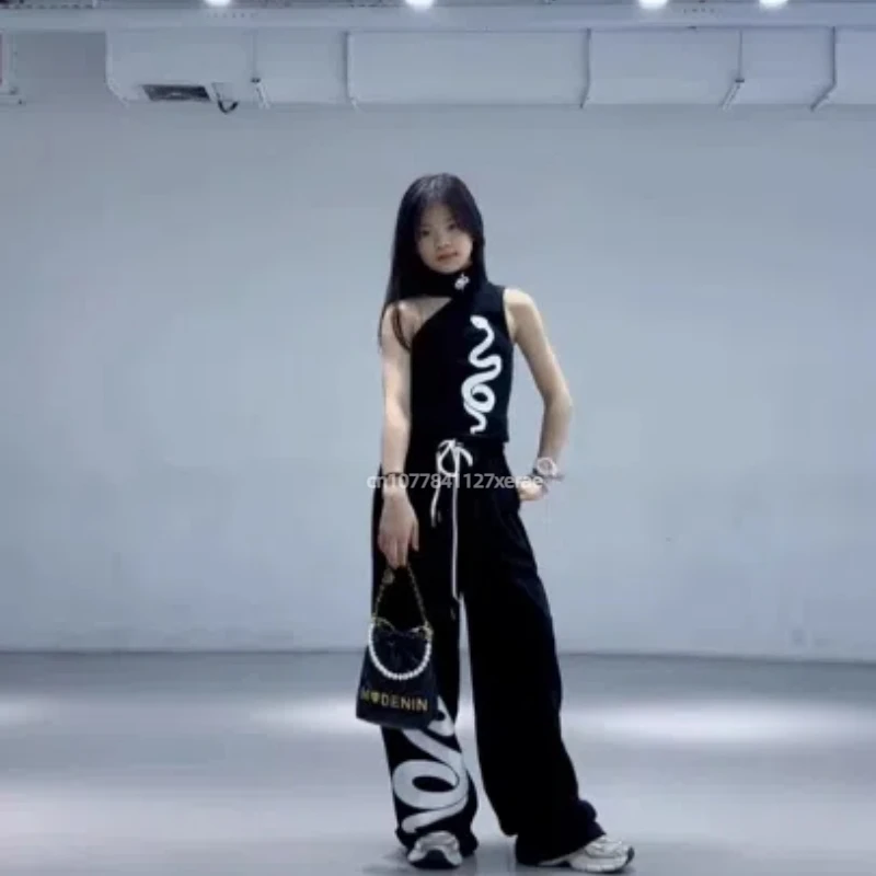 Conjunto de baile de Jazz de verano para niñas, conjunto de actuación de baile en escenario deportivo de Hip Hop callejero de Jazz coreano a la moda, novedad de 2025