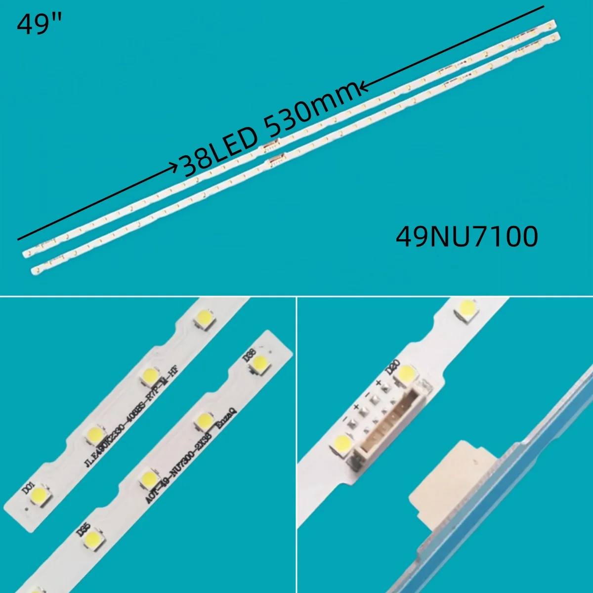 

10 шт. светодиодных лент для UE49RU7305K UE49NU7300U UE49NU7170U UE49NU7670U UN49NU7100AG UN49NU7100G UN49NU7300 UN49NU7100 UN49RU7100