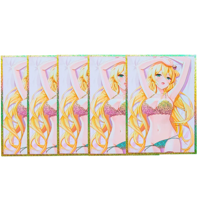 50Pcs/Set YuGiOh Cards Sleeve Sky Striker Ace Raye Anime Game Characters DIY Colorful Star Flash Cards Protective Cover Toy Gift