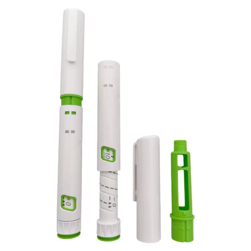 10-teiliges optionales Set 5mg 10mg dosierbarer Peptid-Pen aus Kunststoff, Einweg-Injektionspen mit 32G 31G Nadel und 3ml Glasfläschchen – Detail 2