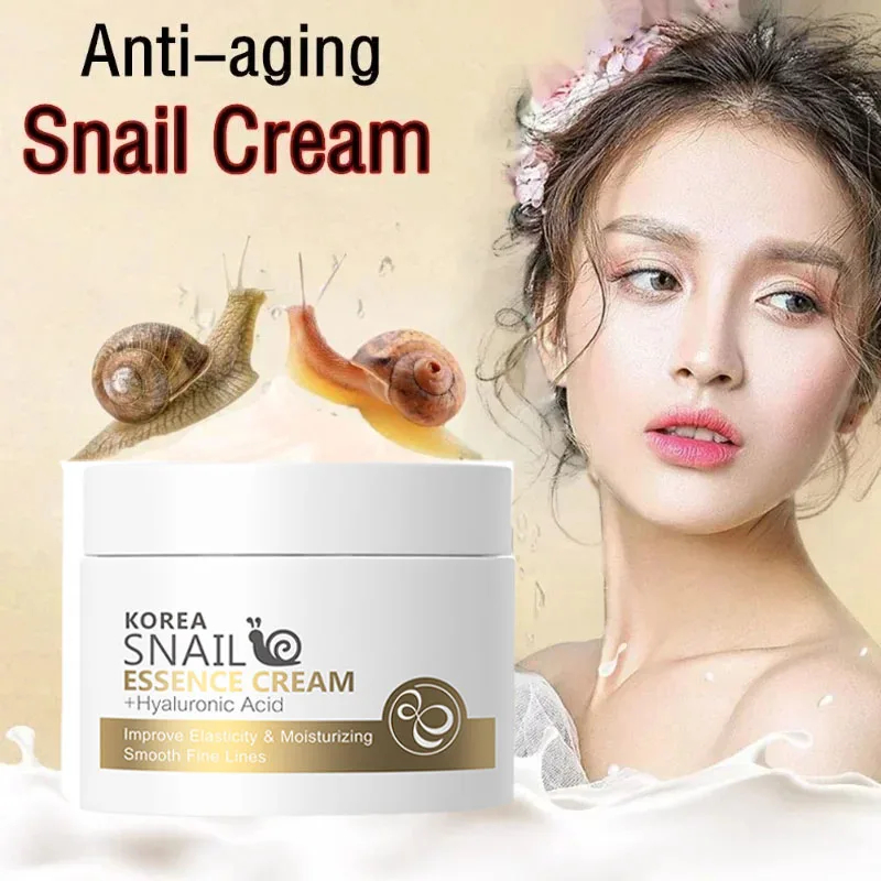 

Snail Anti-aging Cream Collagen Moisturizing Nourish Repair Face Damaged Lift Firm Smooth Bright Whitening Skin Care Day Cream