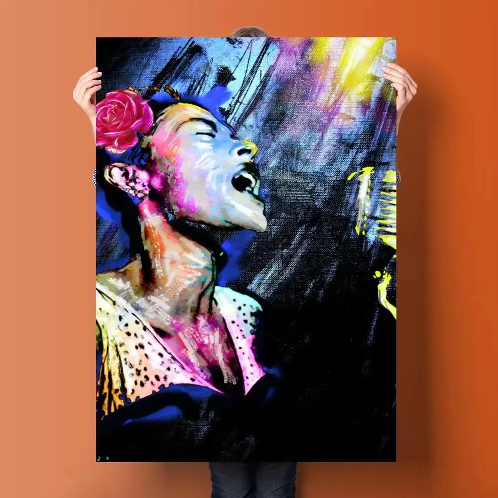 Billie Holiday Canvas Painting Posters and Printmaking Wall Art Images Home Living Room Decoration