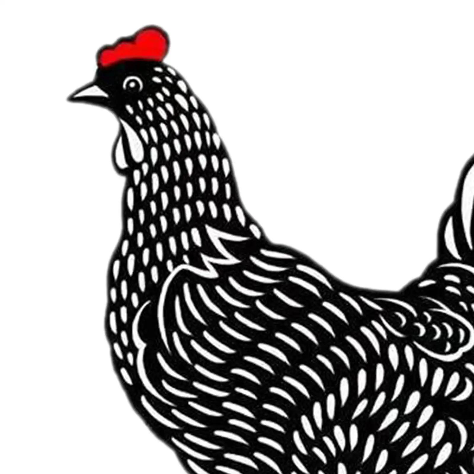 2x Acryl Hühner-Gartendekoration Hahn Huhn Gartenstecker Bodendekoration D
