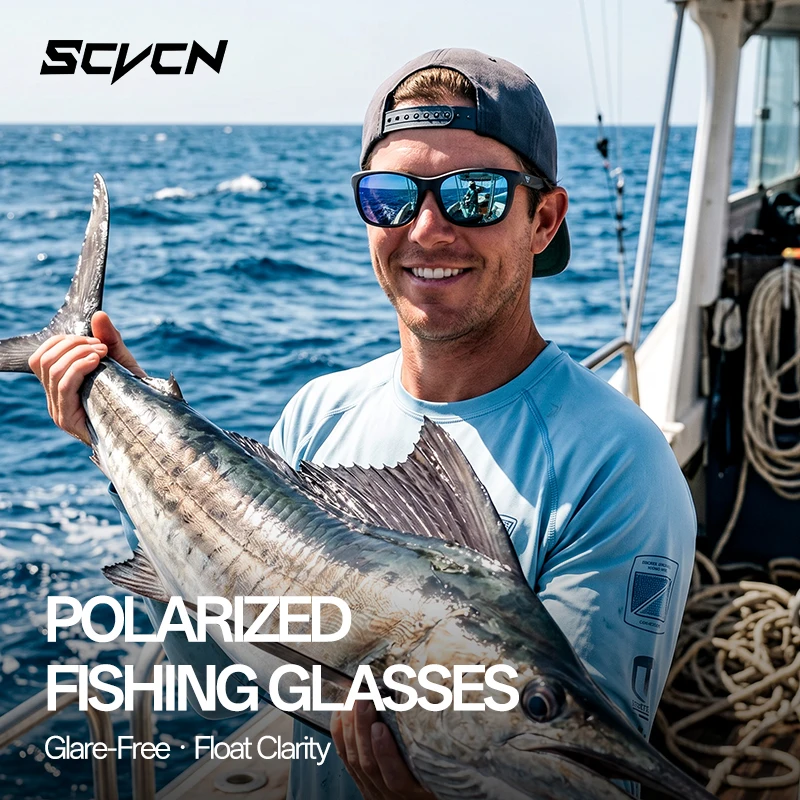 SCVCN Neue Polarisierte Radsport-Sonnenbrille UV400-Schutz Gläser für Männer und Frauen Wanderbrille Fahrbrille Angelbrille Laufbrille Outdoor-Brille