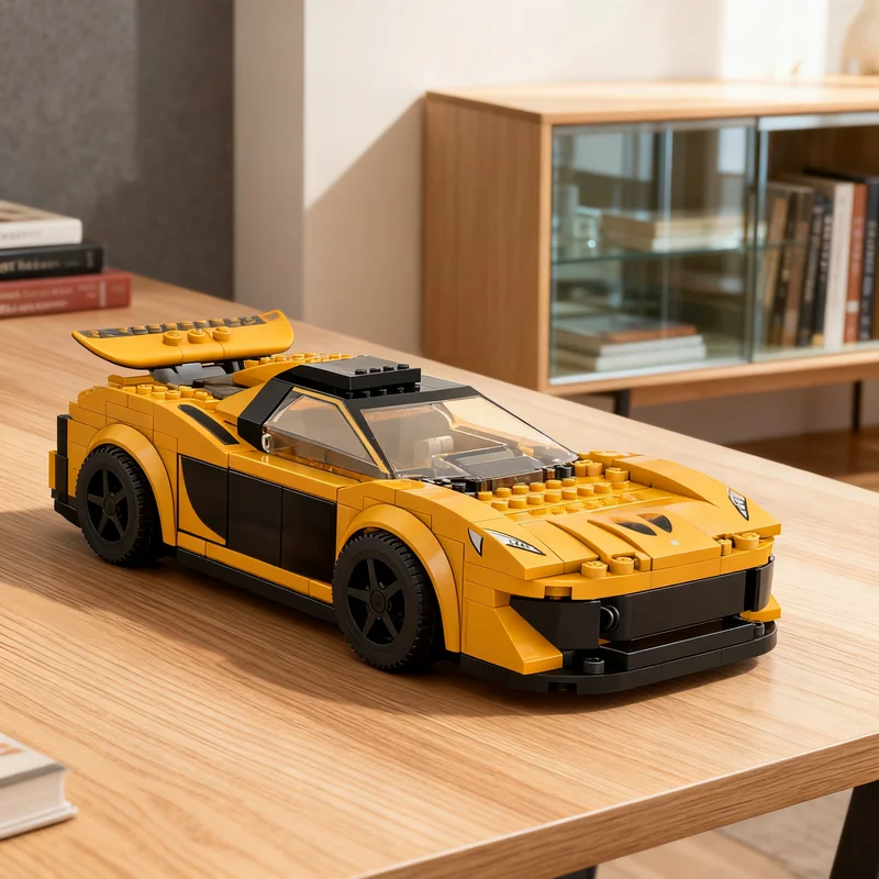 231pcs MOC City Champions McLarened P1 In 8 Wide Stud Style Model Toys Building Blocks Construction Christmas Gift Birthday Idea