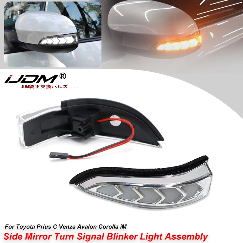 Para Toyota AQUA COROLLA AXIO FIELDER AURIS PREMIO ALLION PRIUS C VITZ Luz de Sinalização Dinâmica LED para Retrovisor