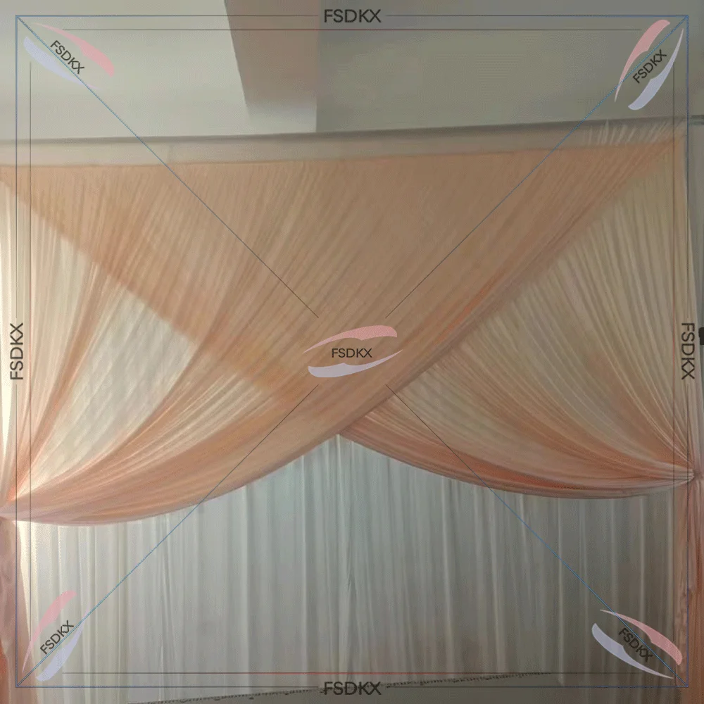 Durable Wedding Drape Backdrops Elegant Romantic Curtain Backdrops for Weddings