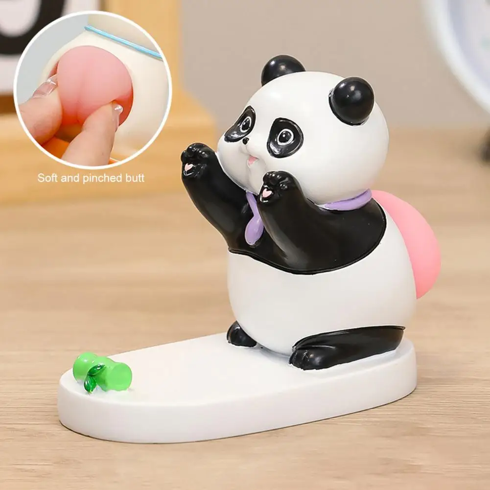 Home Decor Phone Holder Adorable Cartoon Cell Phone Holder Sculptures for Desktop Decoration Pig Dog Bunny Panda Resin Figurines