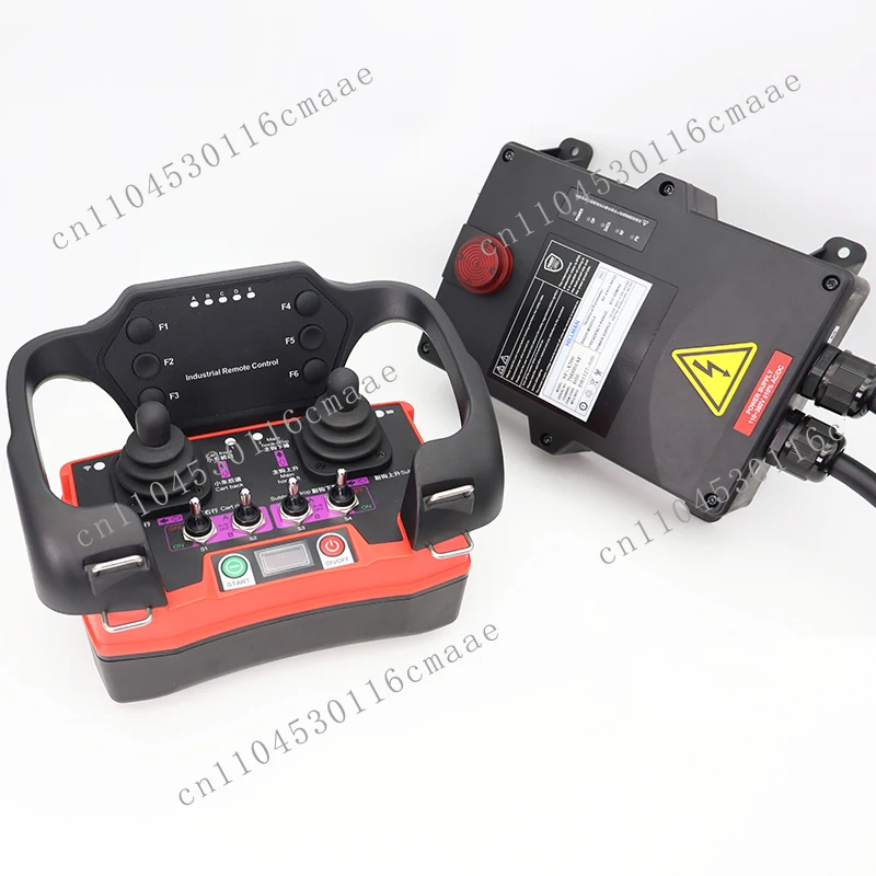 

Waterproof IP65 Industrial Wireless Remote Joystick Controller with Two-way Communication for Cranes and Hoists