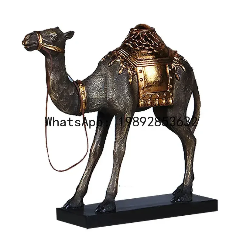 

A1 Resin Crafts Camel Dromedary Camel Indian Style Simulation Animal Sculpture Decorative Figurines Home Decoration Accessories