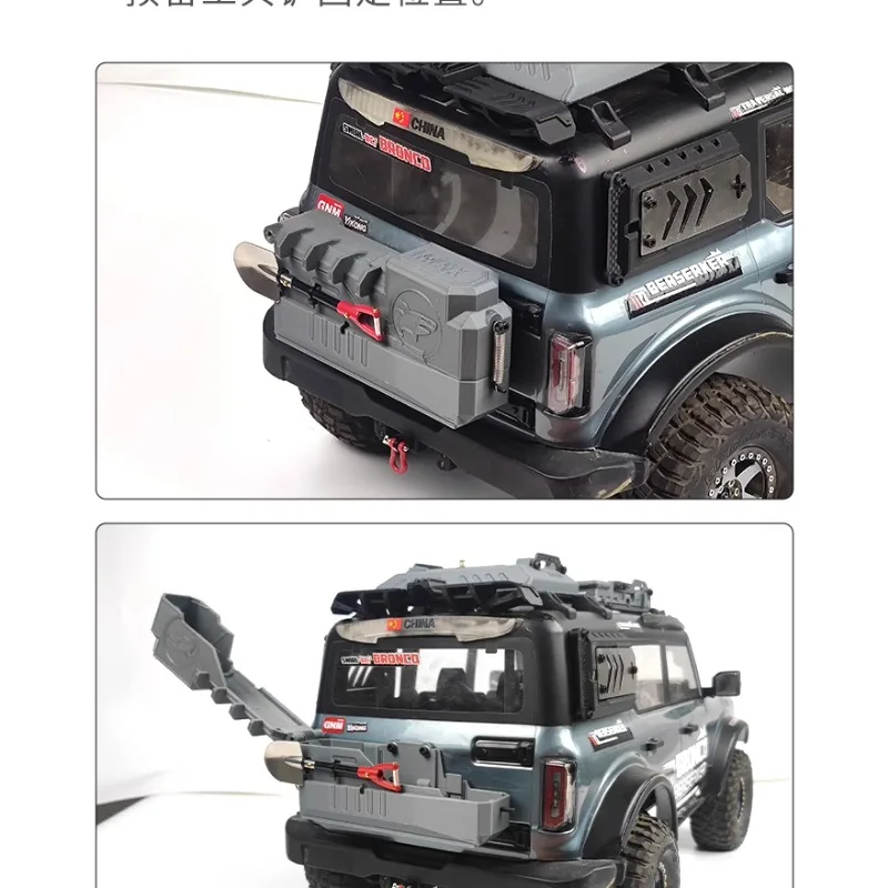 Rc Cars Carbon Fiber Luggage Rack Roof Box Tail Box for YIKONG 4083 1/8 Crawler Car Upgrade Simulation Refit Parts Accessories