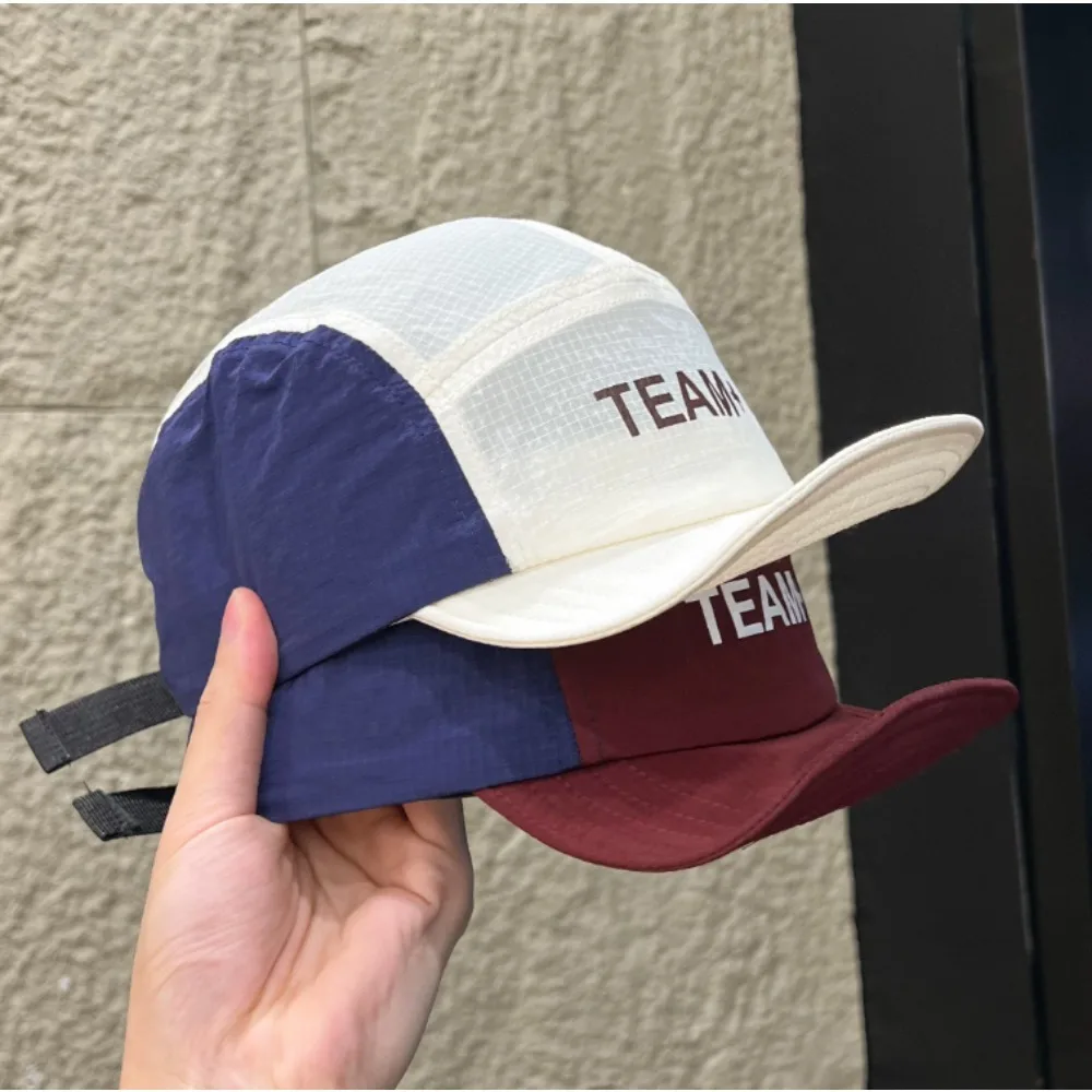 bone-de-beisebol-estilo-coreano-com-5-paineis-chapeu-de-malha-de-secagem-rapida-com-bordado-em-blocos-de-cores-para-homens-e-mulheres-acessorio-de-moda-para-esportes-ao-ar-livre