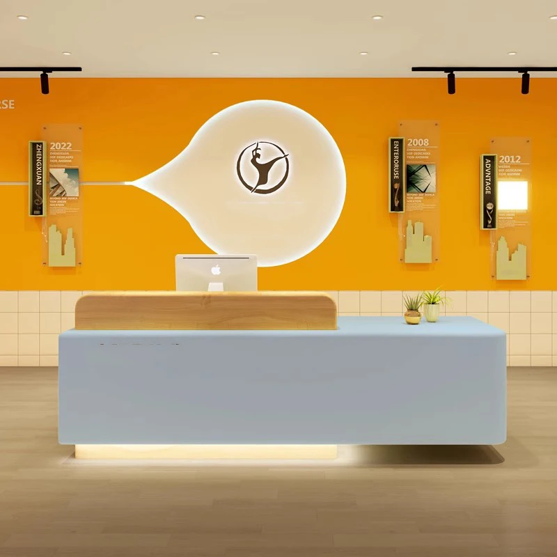 

Modern Beauty Reception Desks Shop Unique Hotel Display Aesthetic Reception Desk Minimalist Mostrador De Tienda Lounge Furniture