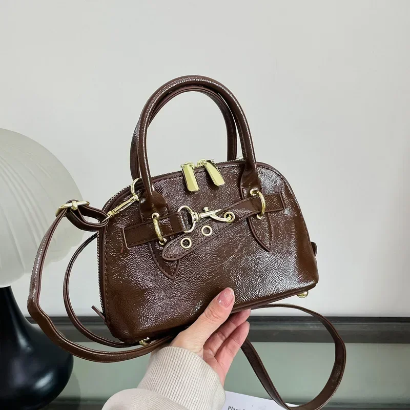 

2025 Women's New Minimalist Vintage Bowling Bag - Multi-Function Tote for Ladies Daily Essentials