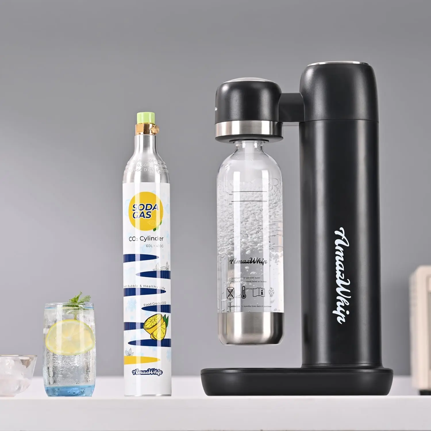 Household Portable Bubble Water Machine With  Cylinders,  Soda Maker Machine For Carbonated