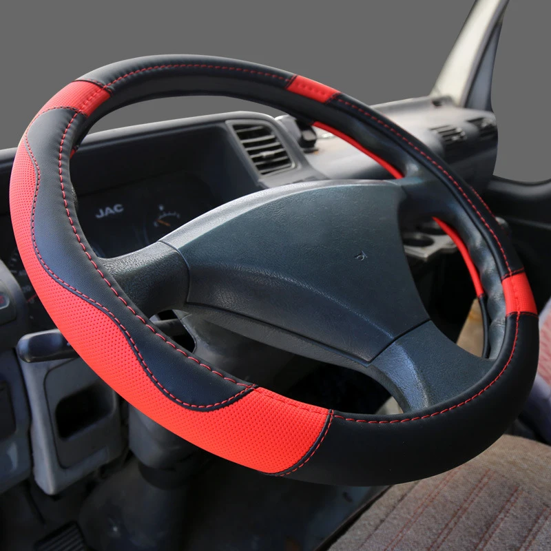 Auto Car Bus Lorry Truck Steering Wheel Cover Wrap Volant for 40 42 45 47 50 CM Goods Wagon Van Braid on Steering-wheel Styling