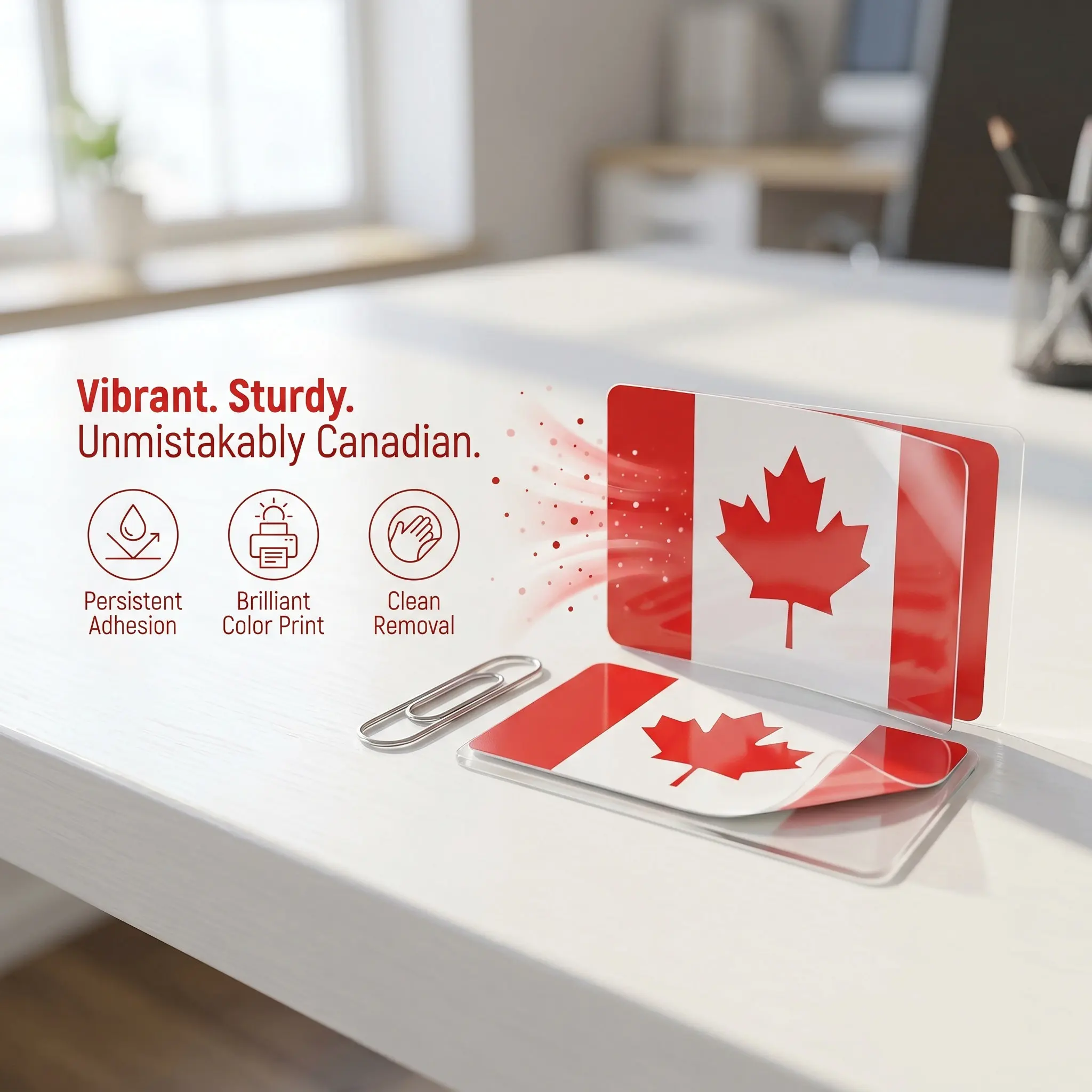 Canada Flag Decals High Quality Weather Resistant Maple Leaf Stickers for Water Bottles Laptops Cars Books Journals Suitcases view 6