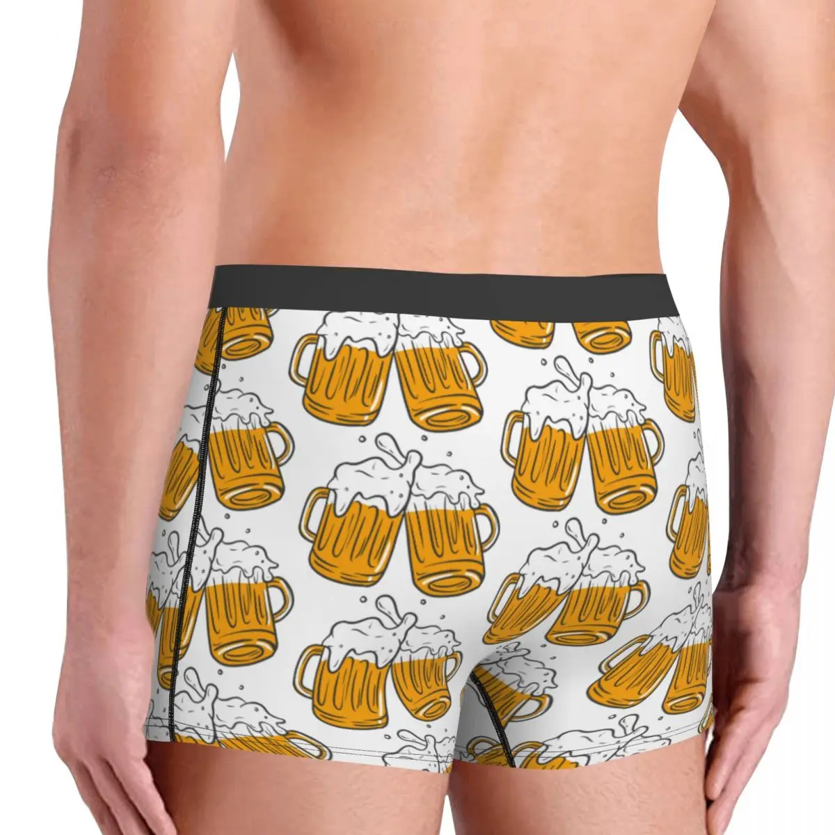 Beer Boxer Shorts For Men 3D Printed Sexy Male Alcohol Lover Underwear Panties Briefs Breathbale Underpants